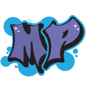 graffiti style sticker IR